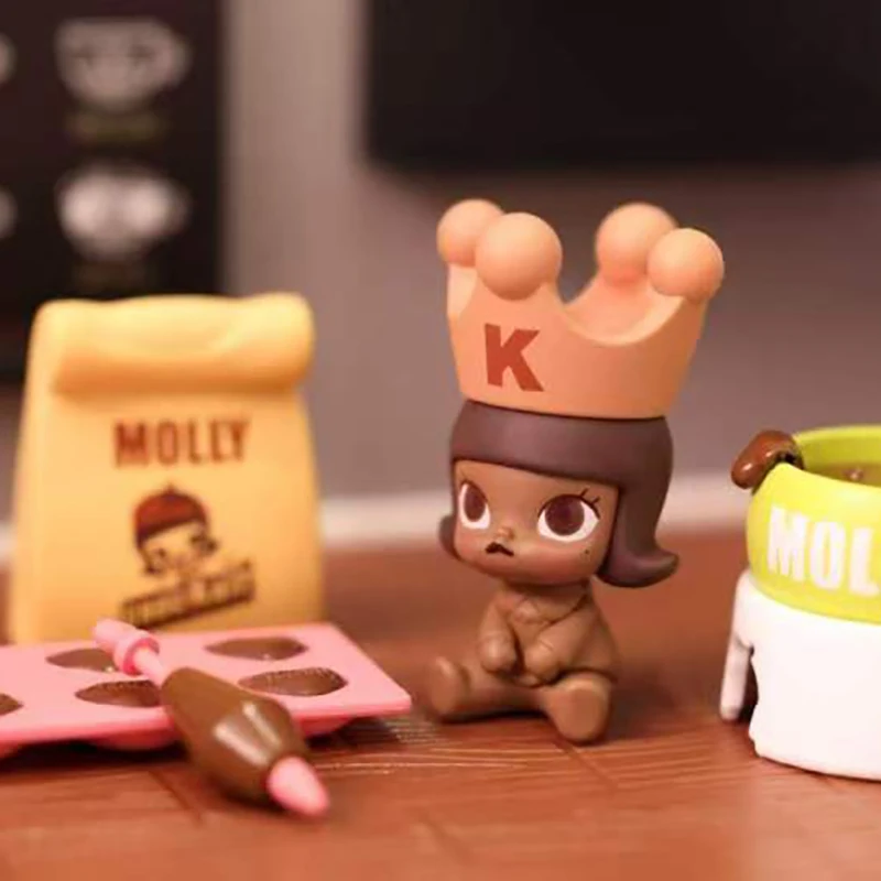 

MOLLY Cooking Series Mystery Box Anime PVC 100% Original Action Figure Collection Model Desktop Ornaments Doll Toys