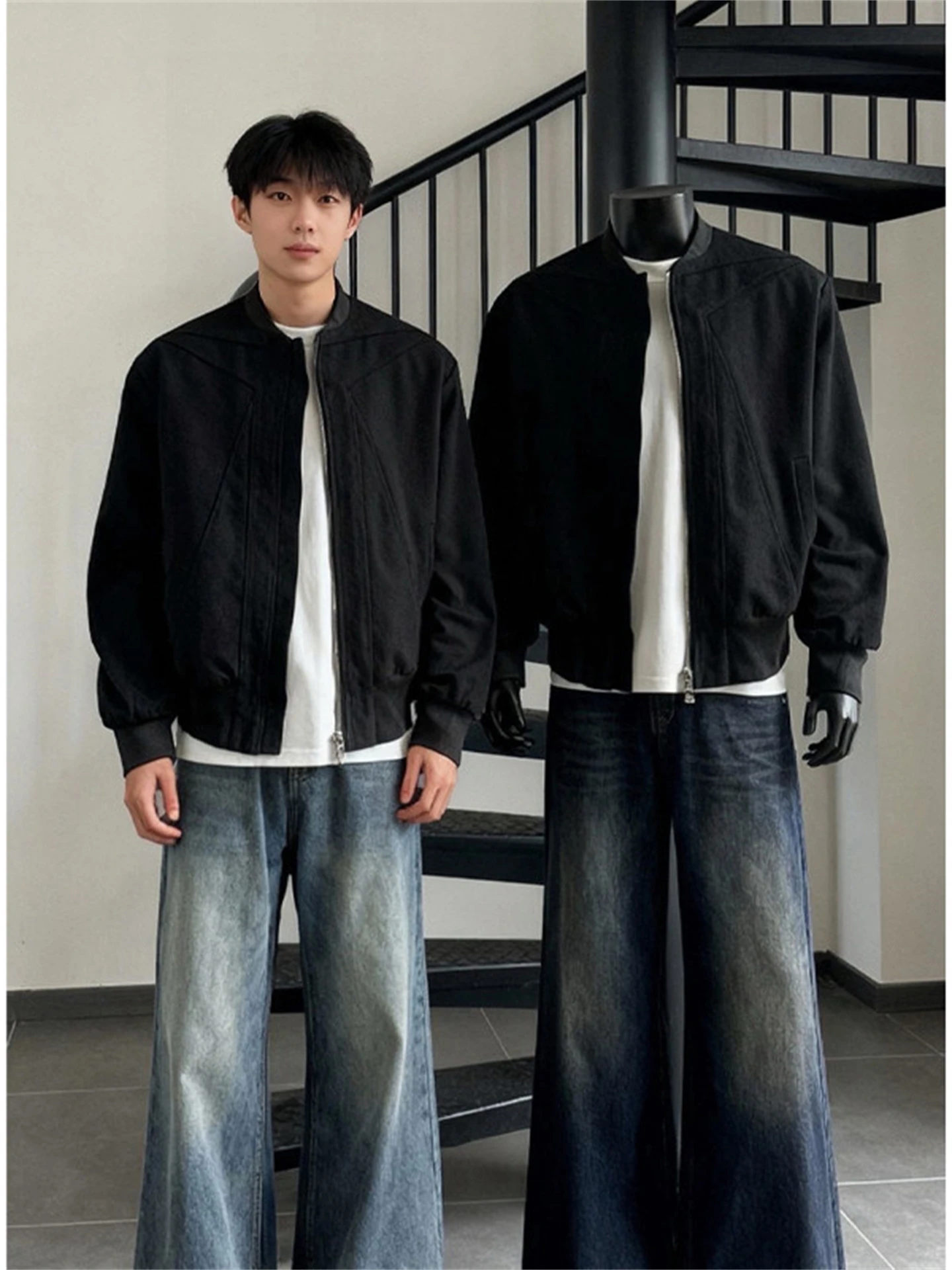 Cleanfit Canvas Jacket Men's Heavyweight Washed Baseball Style Reverse  Deconstruction American Administrative Jacket