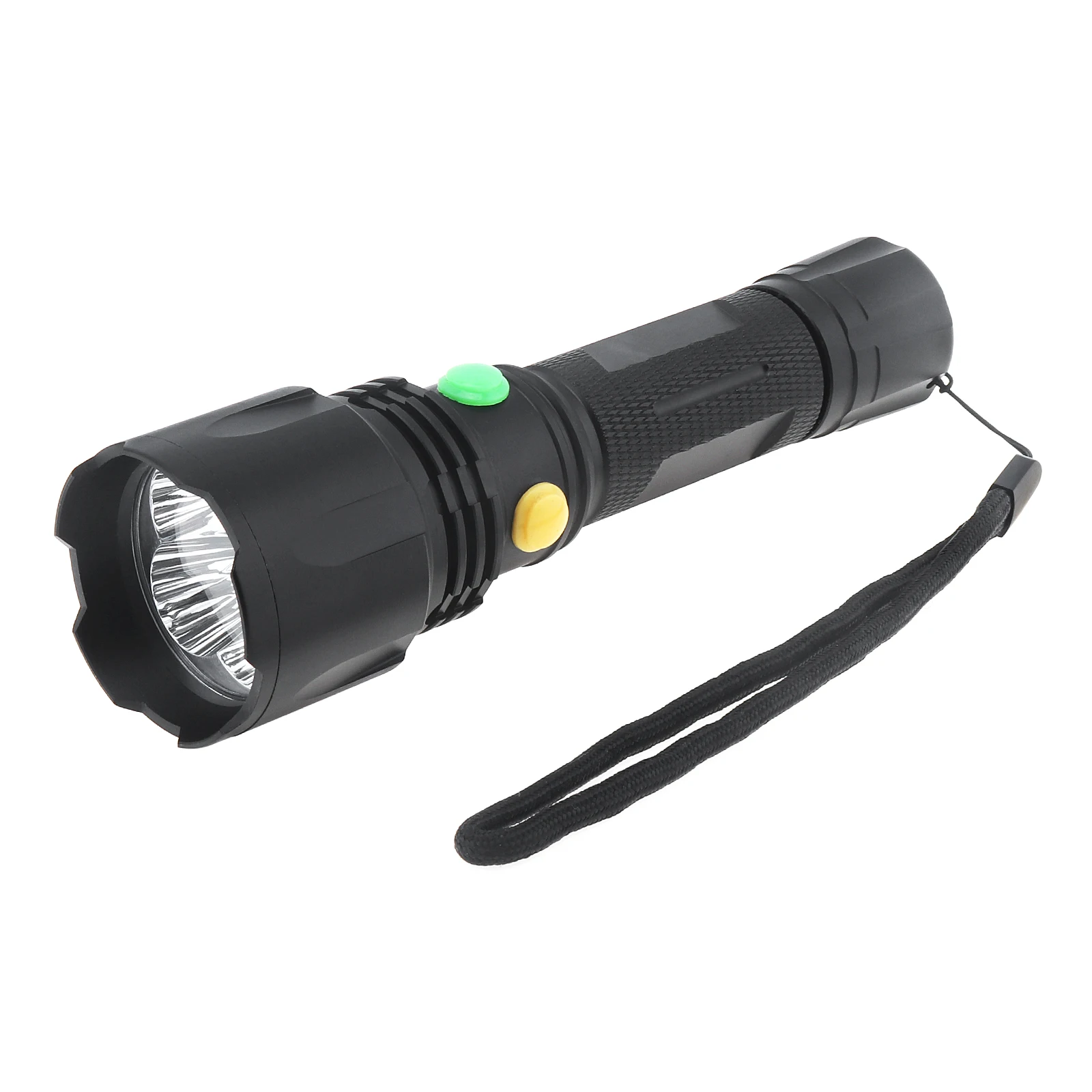 10W 1000LM Torch 4 Colors White / Red / Green / Yellow LED Tactical Flashlight for Camping/Hiking/Hunting with Rechargeable