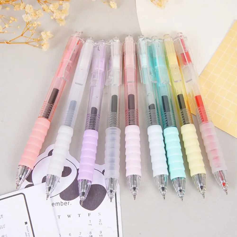 Simple Quick-drying Gel Pen Black/Blue/Red Ink 0.5mm Pen Tip Neutral Pen Press Type Signature Pens Student Test