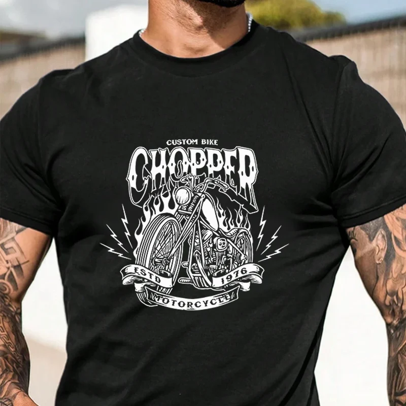 

Gear Café Racer Motorbike Motorcycle Club MC 2026 New Vintage Style Pattern T-Shirt Men's And Women's Casual Short Sleeve Top