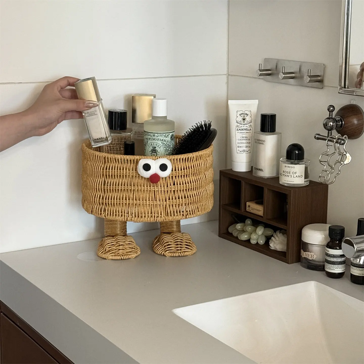 

MOMO милая корзина для хранения из ротанга, настольная корзина для хранения закусок, хлеба, разные цвета, тарелка с фруктами