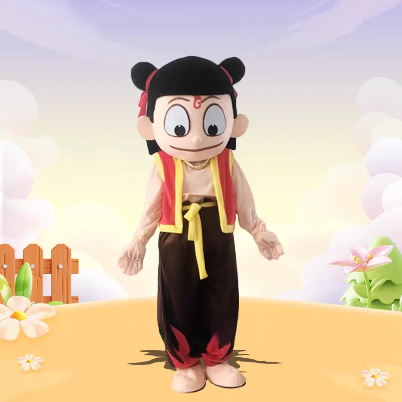 Criança mágica descendente nezha mascote traje carnaval baile de formatura festa dia dos namorados mostrar adereços cosplay dos desenhos animados boneca vestido conjunto