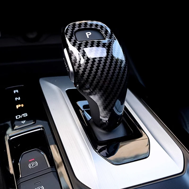 For MG HS 2018-2023 ABS carbon fiber center conlose Gear Shift Panel front water cup holder Cover sticker interior accessories