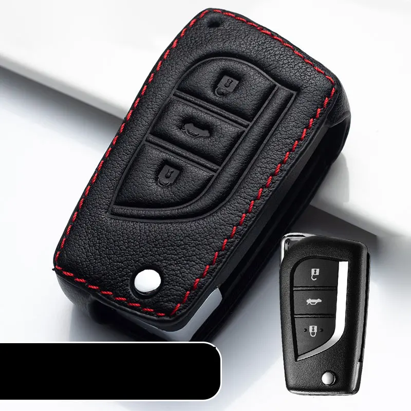 2023 nuovo portachiavi per auto di fascia alta adatto per Toyota Corolla Key Cover Ralink Camry RV4 Highlander CHR accessori per auto in pelle