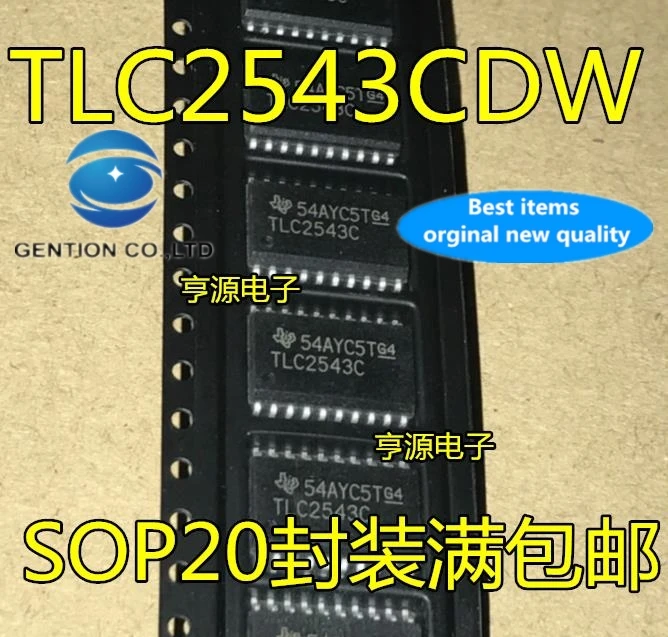 

5PCS TLC2543CDWRG4 TLC2543CDW TLC2543C SOP-20 adc chip in stock 100% new and original
