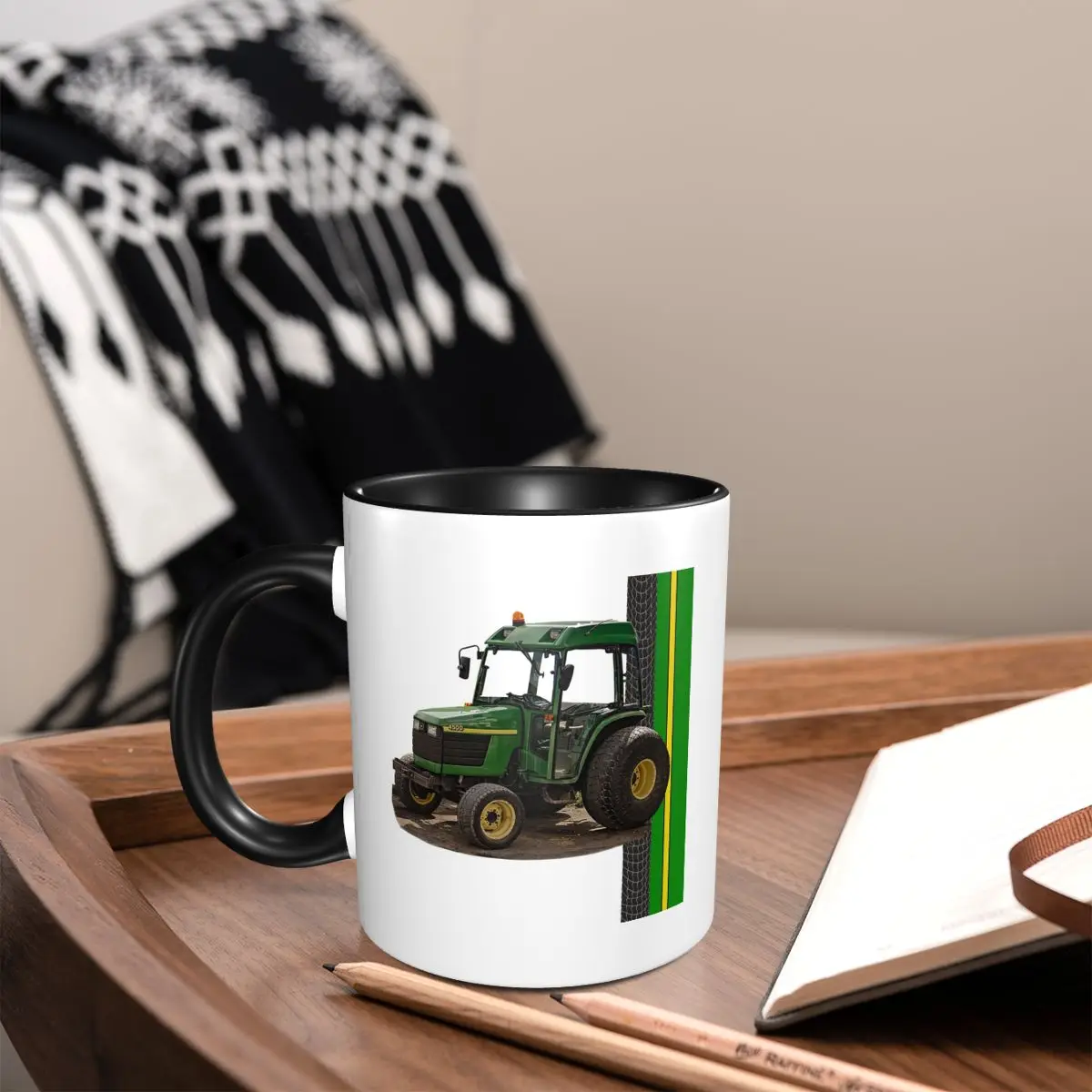 Green Tractor Mug Funny Ceramic Coffee Cups Tea Mugs Milk Cup Drinkware Gift for Woman Man