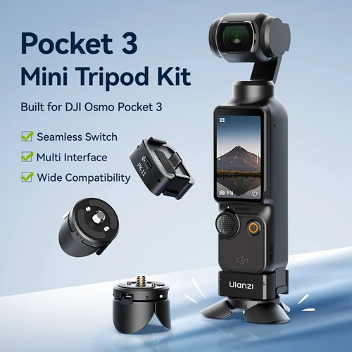 Imagen 2 del producto Ulanzi PK-08 Pocket 3 Mini trípode/PK-11 Arri Base de localización para DJI Osmo Pocket 3 para fotografía de viajes Vlog en vivo