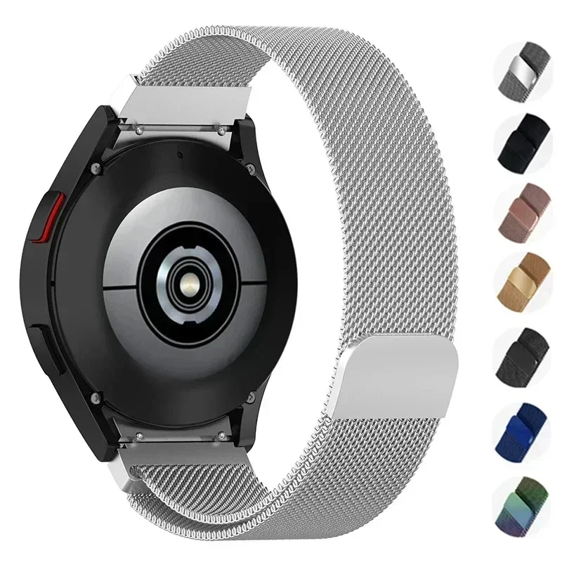 No Gaps Band For Samsung Galaxy Watch 7/6/4/5 pro 44mm 40mm 20mm Milanese Loop Bracelet Galaxy Watch 4-6 classic 43mm 47mm Band