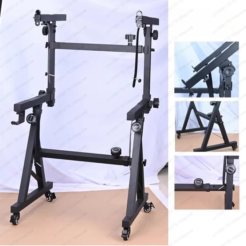 Double-layer bold metal Z-shaped keyboard piano bracket with 2-inch pulley electronic piano stand, adjustable lifting guzheng view 4