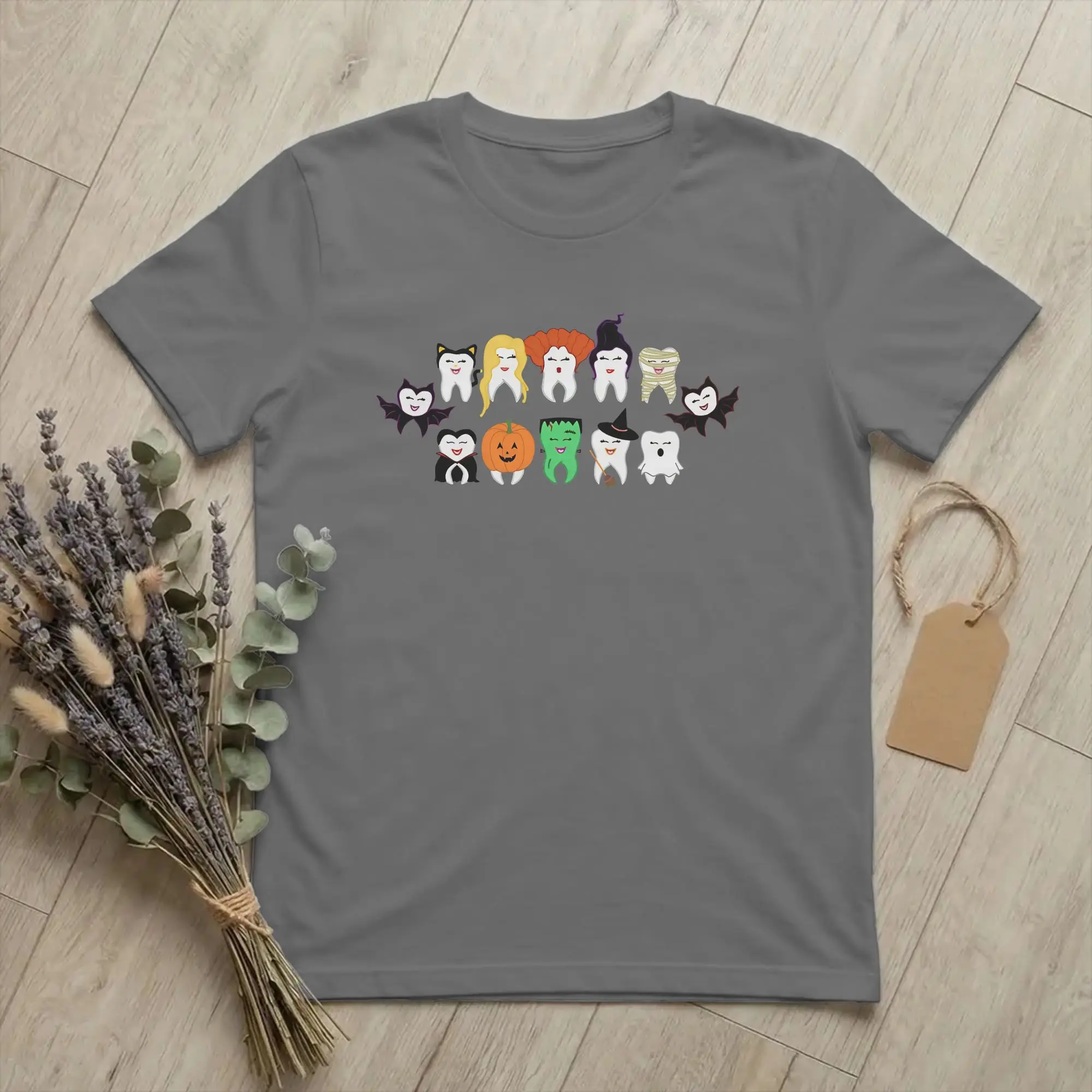 Funny Dental Hygiene T-Shirt Unisex Round Neck Short Sleeve Clothes Cartoon Teeth Helloween 100%Cotton Summer TopsTops