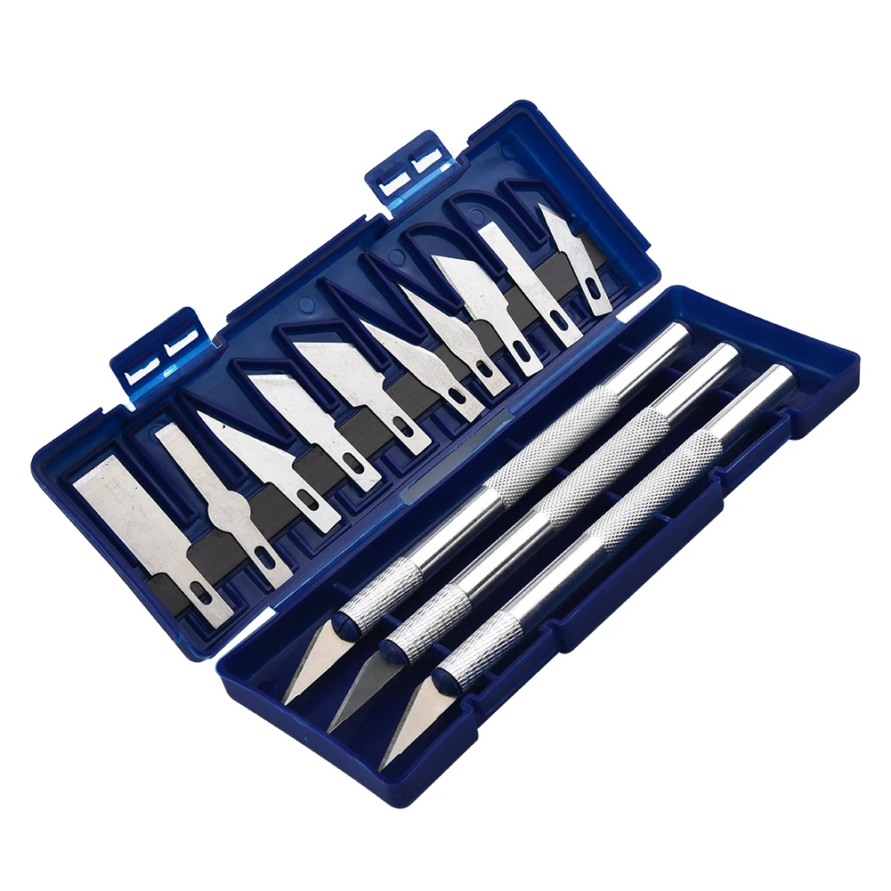 Multi-Function Escola Manual Classe Sliver Student Paper Cutting Tool Kit, Spitstick Graver, 13pcs Set