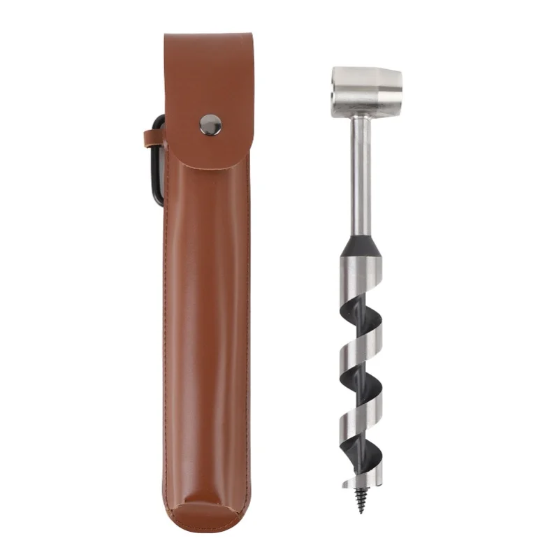 High Carbon Steel Hand Auger Wrench Multifunctional Manual Wood Drill Bit With PU Sleeve For Home Improvement