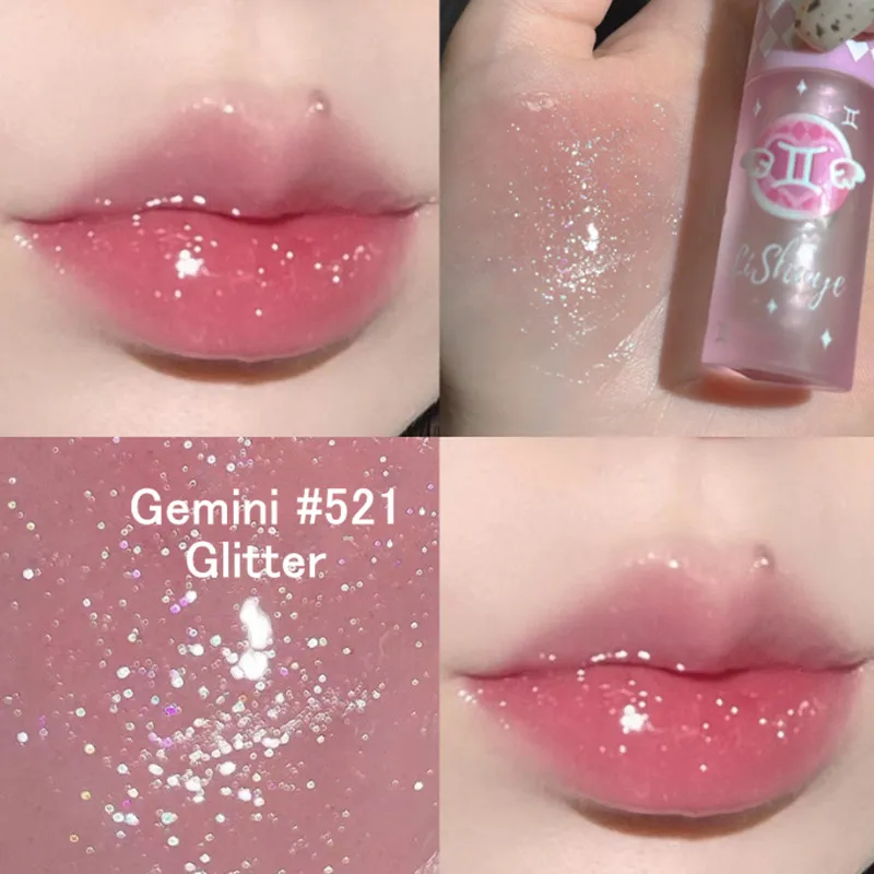 Lishu Lip Gloss Mirror Waterlight Lipstick Moisturizing Glitter Lip Balm Crystal Solid Lip Glaze