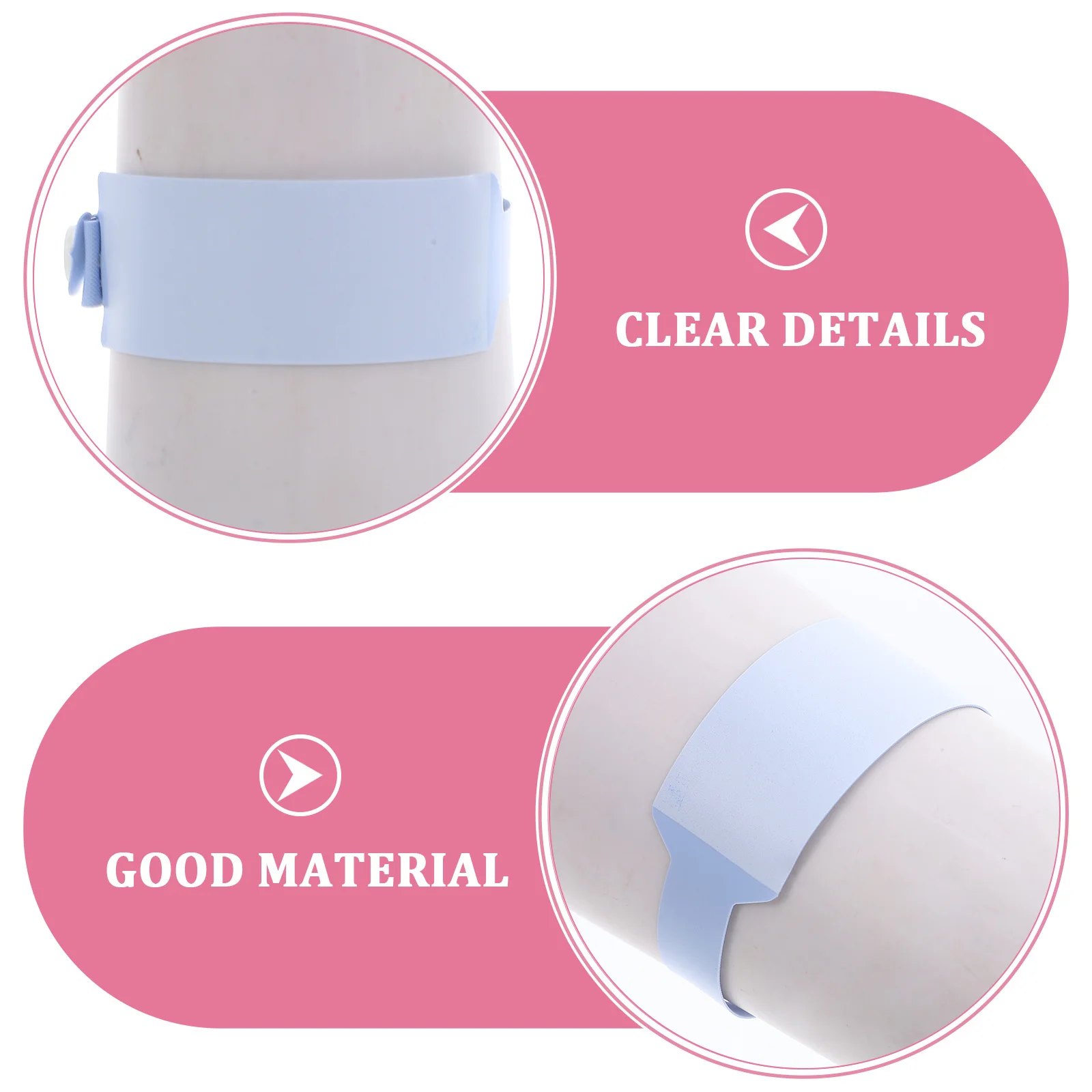 100pcs Identity Wristbands Patient Identification Medical Bands For Adults Elderly Hospital Use Pvc Waterproof