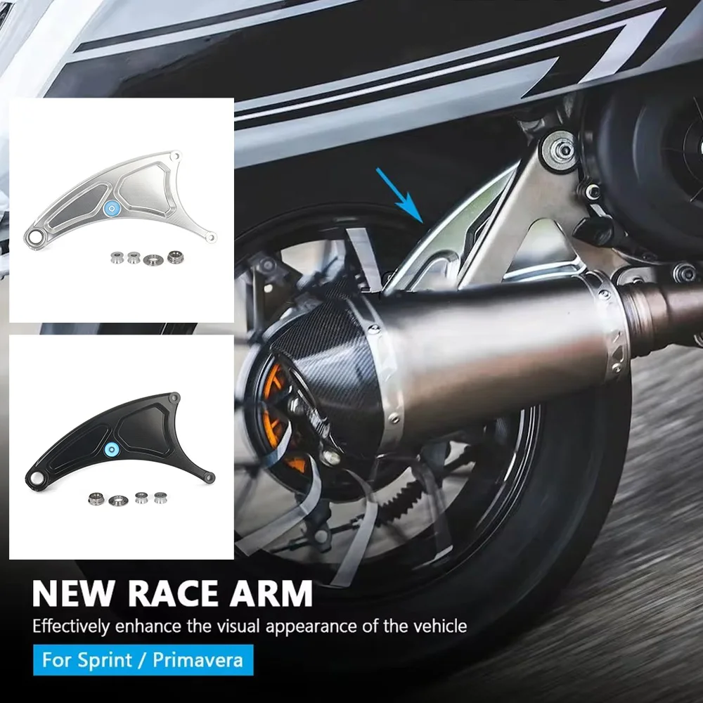 

New Accessories For Vespa Sprint150 Primavera 150 Sprint 150 Swing Arm Motorcycle Black Silver Aluminum Rear Race Arm Set