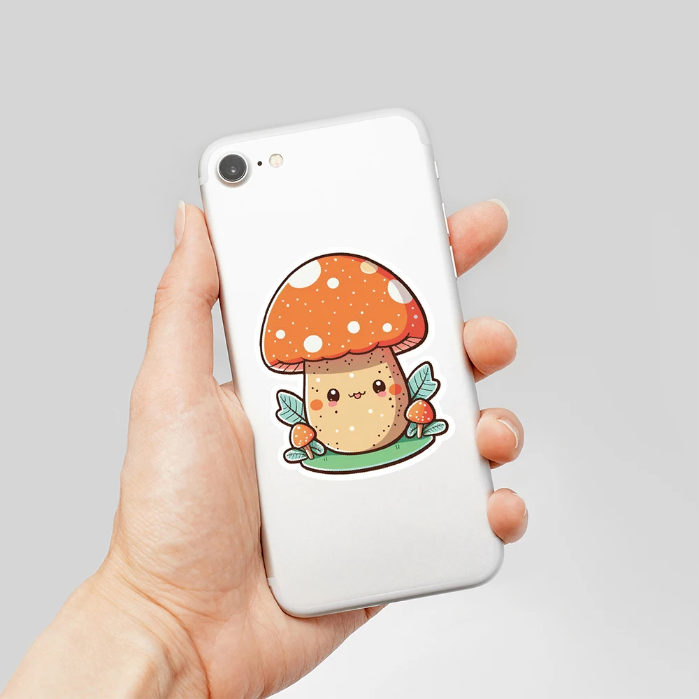 Cute Cartoon Plant and Mushroom Graffiti Adesivos para Crianças, Papelaria Adesivos, Laptop, Notebook, Telefone, Diário, Mala, Brinquedos, 10 Pcs, 30 Pcs, 50Pcs