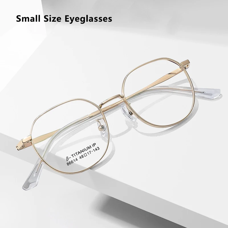 Small Size Eyeglasses Man Woman Fashion Retro Round Eyewear Titanium Myopia Astigmatism Hyperopia Optical Prescription Frames