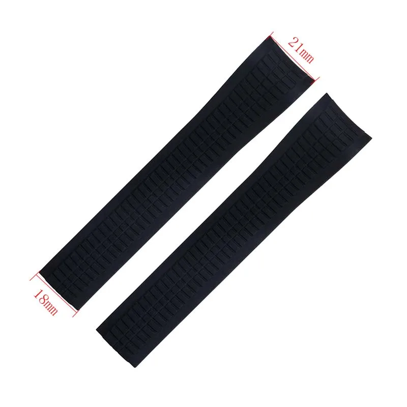 21mm rubber watch strap accessories compatible Patek Philippe 5164 5167 Silicone Watch band wristband bracelet Folding buckle