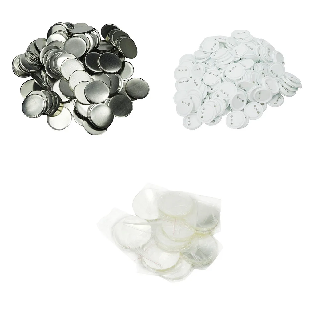 

100pcs 58mm Pin Badge Maker Machine Button Parts Supplies Empty White Buttons Badges DIY Accessories