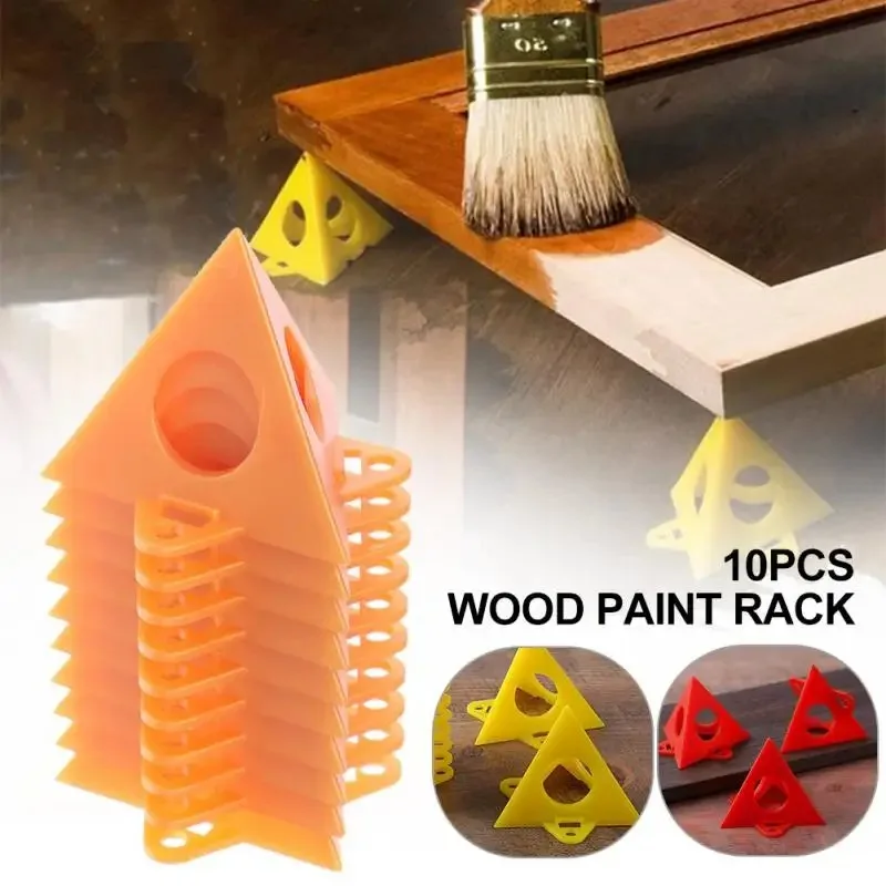 10pcs Woodworking Paint Rack Tool Set Carpenter Paint Spray Rack Pyramid Bracket Mini Painting Auxiliary Triangular Paint Stands