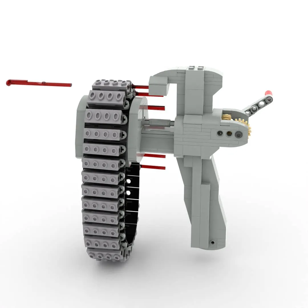 MOC building block DIY bullet chain continuous firing structure set can shoot and is compatible with LEGO children's puzzle toys
