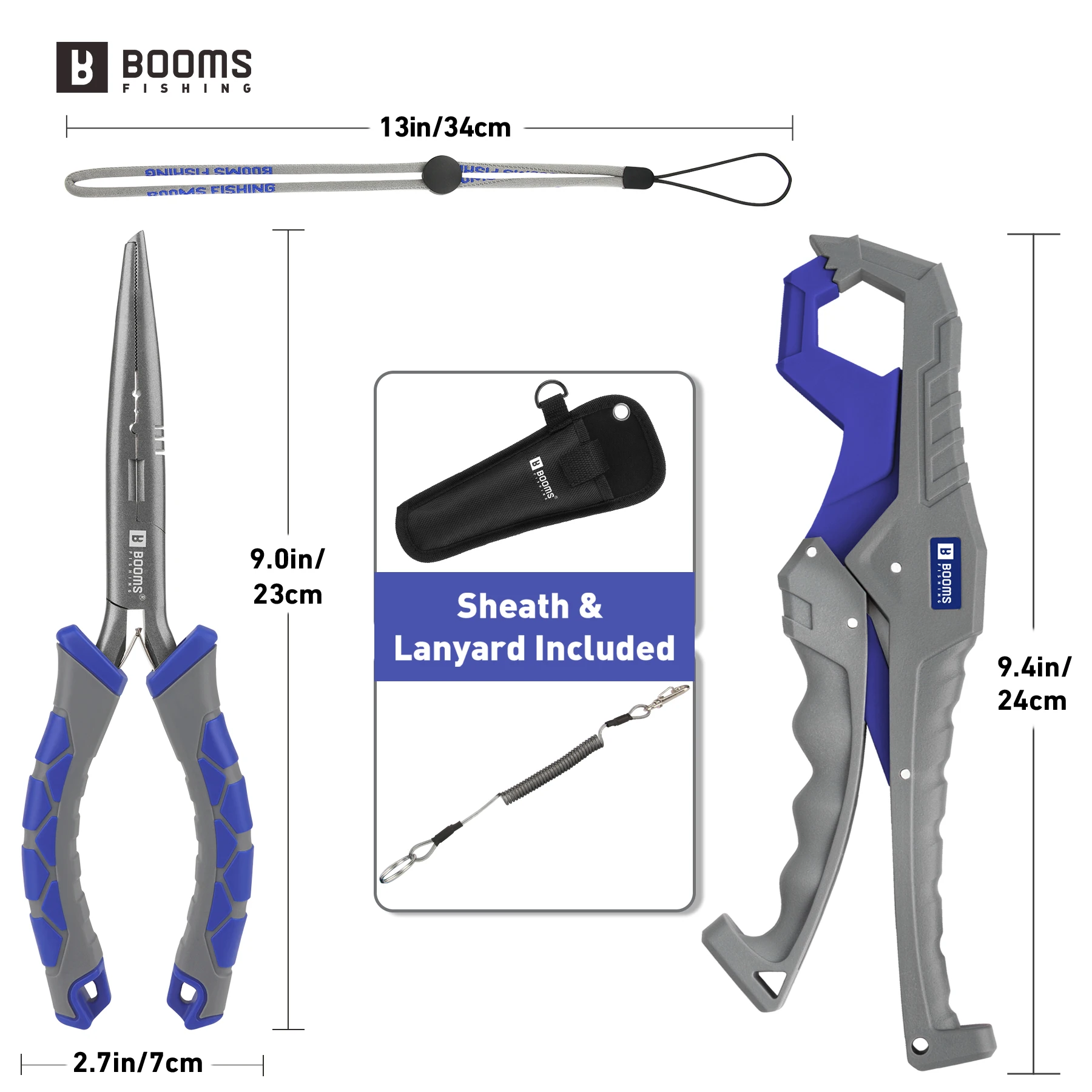 ازدهار الصيد 23 سنتيمتر كماشة و 24 سنتيمتر الأسماك القابض أدوات الصيد مجموعة ل سبليت حلقة خط القواطع هوك مزيل الصيد معالجة عدة