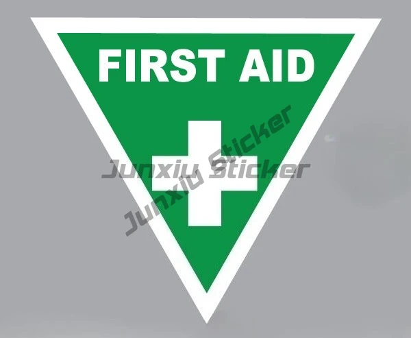 

First Aid Sticker Triangular Pointer Decals