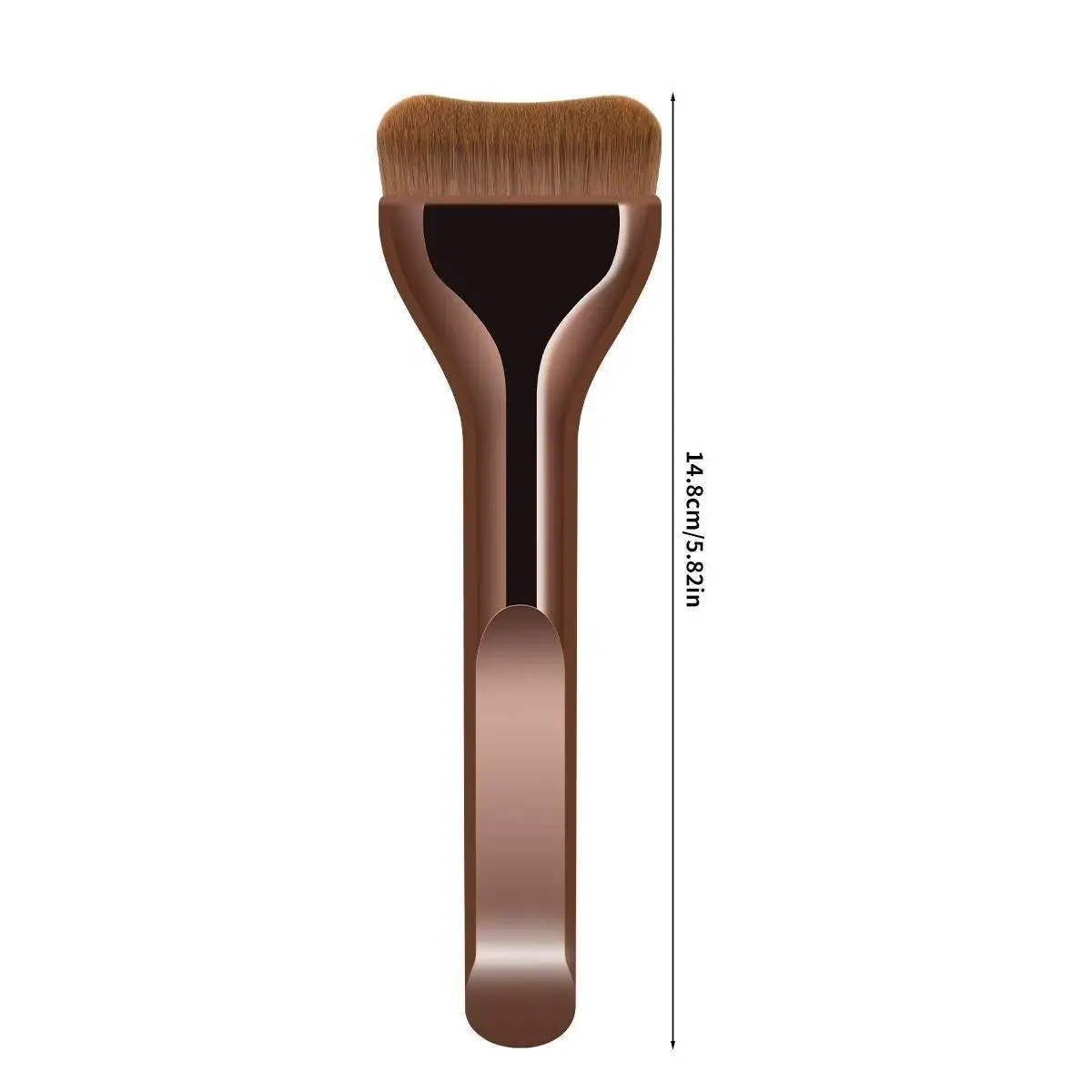 Makeup brush seamless concealer does not eat powder flat head soft hair single ultra-thin widened tongue foundation brush