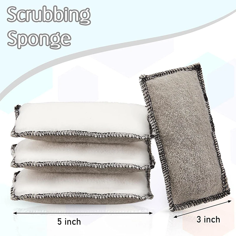 Microfiber Double Side Car Cleaning Pad Leather Car Detailing Soft Scrubbing Sponge Car Cleaning Tools Interior Scrubbing Sponge