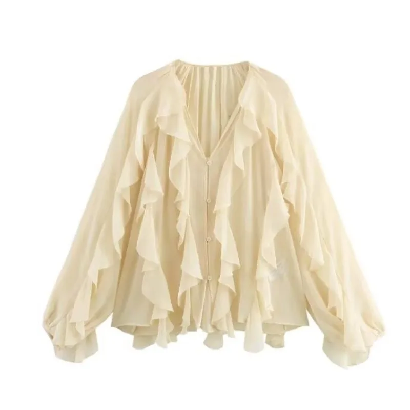 Solto longo sve v-ne em camadas decoração irt feminino casual sle fibra de poliéster cor pura primavera temporada faion