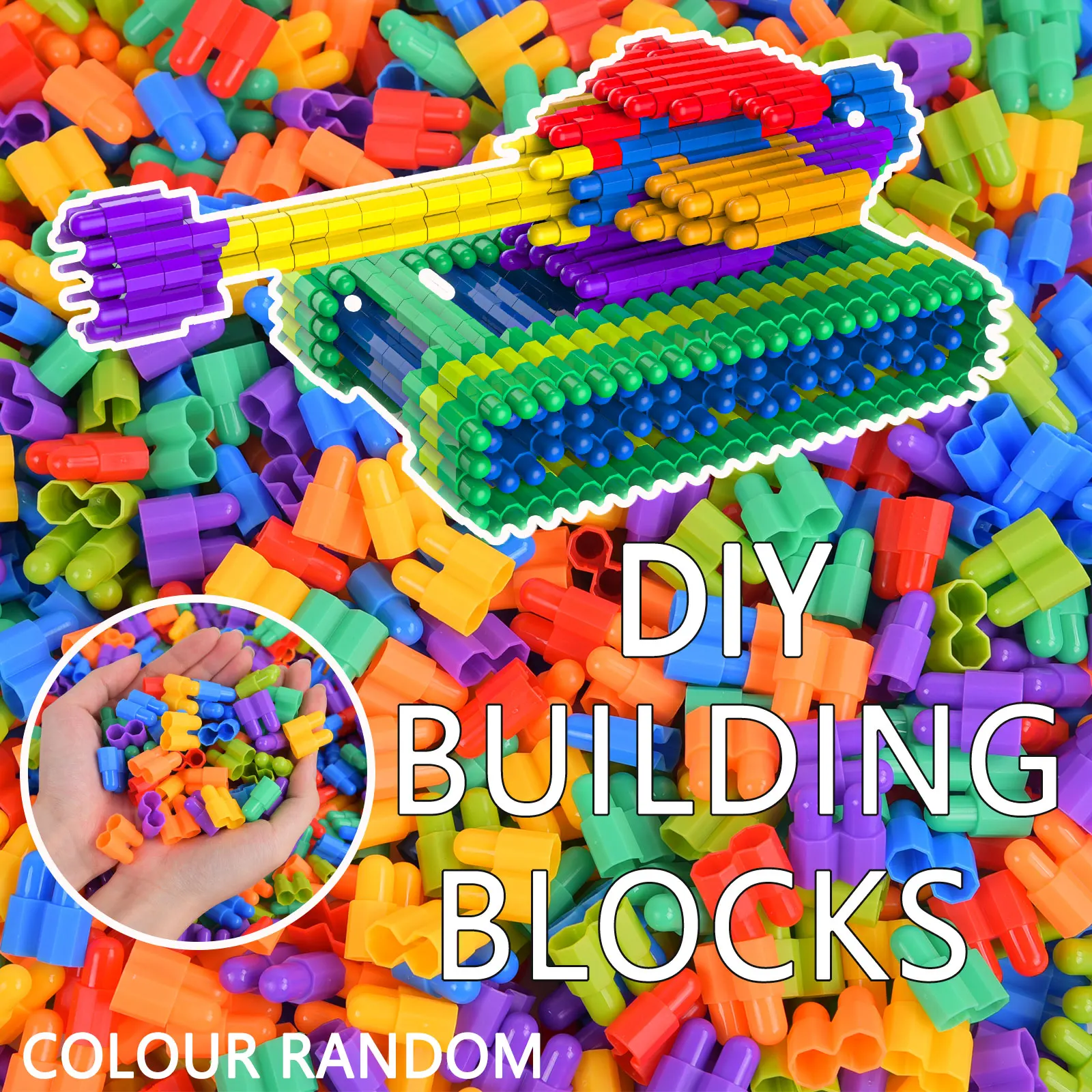 320 sztuk/180 sztuk/80 sztuk zabawki dla dzieci Diy plastikowe puzzle z kulkami, klocki dla dzieci wczesnego dzieciństwa, Hallow