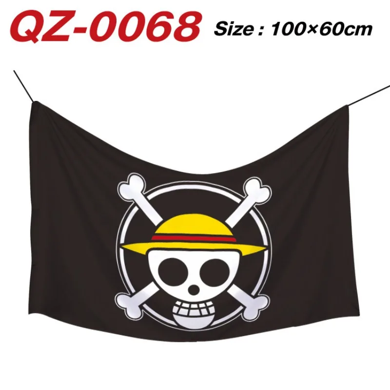 Anime One Piece Pirate Flag Straw Hat Luffy MARINE Bedroom Wall Decor Banner ONE PIECE Party Decorations Vertical Banner Gifts