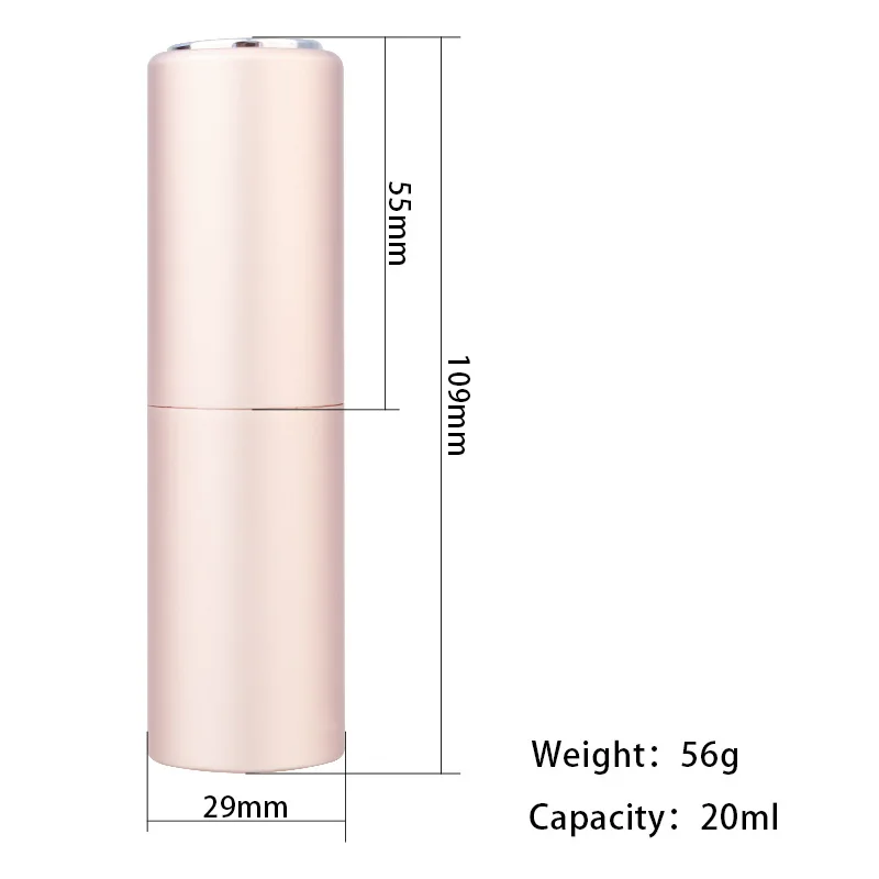 20ml Metal Aluminum Refillable Perfume Bottle Glass Liner Cosmetic Spray Bottle Travel Empty Bottle Sub-Bottle Water Atomizer