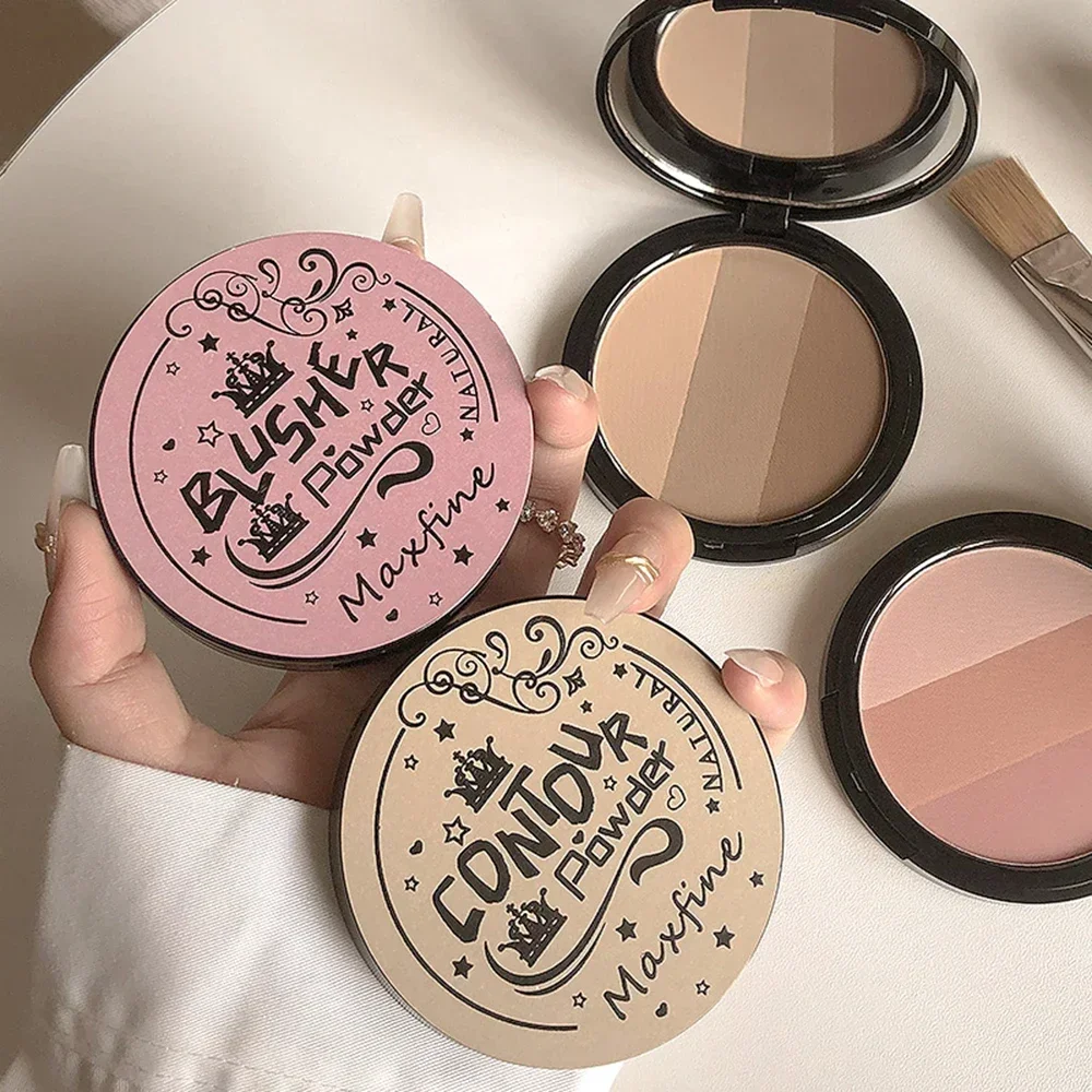 Palette de poudre de Contour mate Rose bronzante, poudre d'ombrage naturelle longue durée pour le visage, imperméable, 3 couleurs, cosmétiques