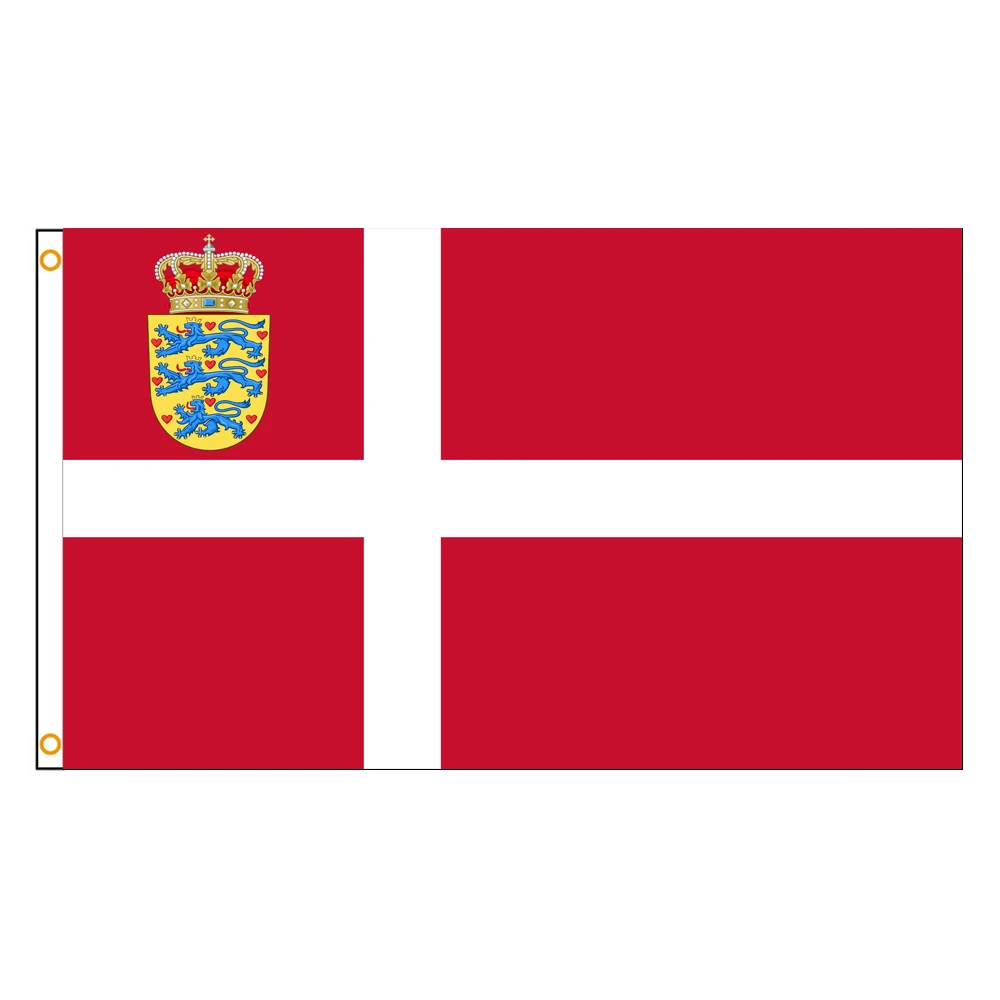 3x5 Ft Denmark Flag Vivid Color and Fade proof Canvas Danmark Flags Polyester with Brass Grommets 3 X 5 Ft