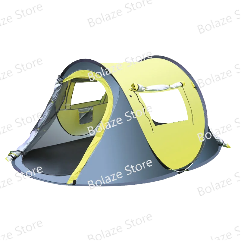 Outdoor automatic 3-4 people free ride open portable shade field camping thickened tent