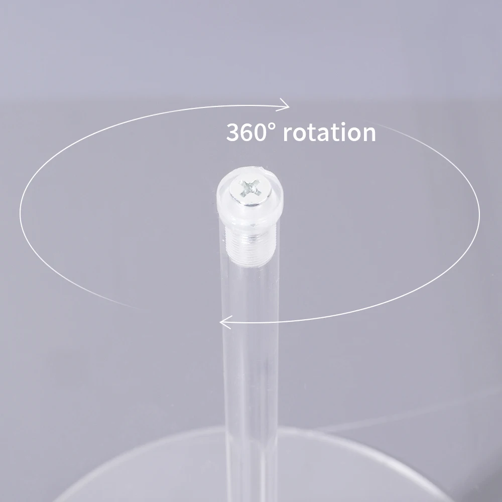 360° Rotating Sunglasses Holder Stand Transparent Eyewear Display Rack Space Saving Glasses Organizer for Home