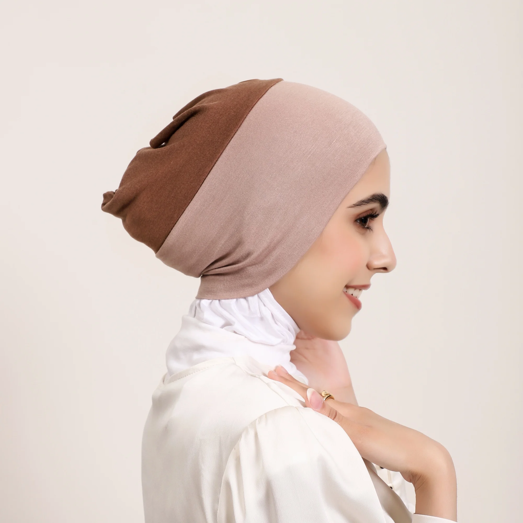 Weiche Modale Innere Hijab Kappe Muslimischen Stretch Turban Kappe Islamischen Underscarf Motorhaube Hut Weibliche Stirnband Rohr Kappe Turbante Mujer