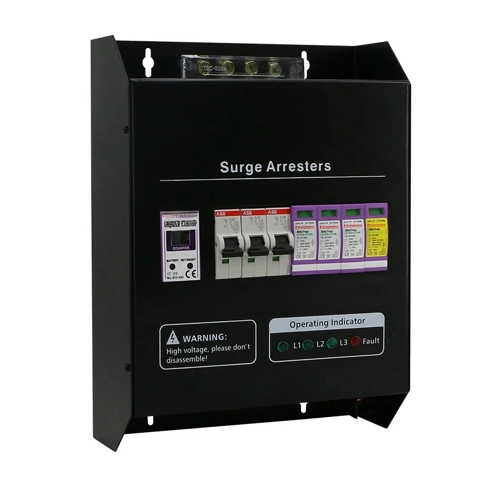 2026 sell Surge Protection Box BT 5L CM 275/40 3+1 With Lightning Counter And MCB 3 Phase Class II Type 2