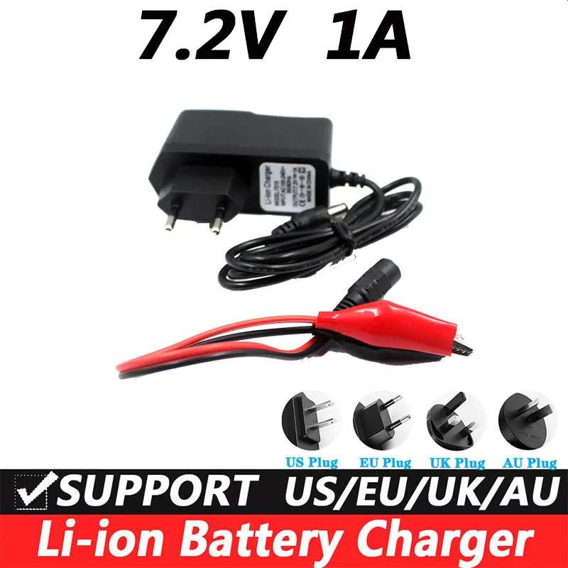 7.2V 1A Lithium li-ion Battery Charger for Screwdriver 14.4V 4Series 18650 Lithium Battery Wall Charger DC 5.5MM*2.1MM