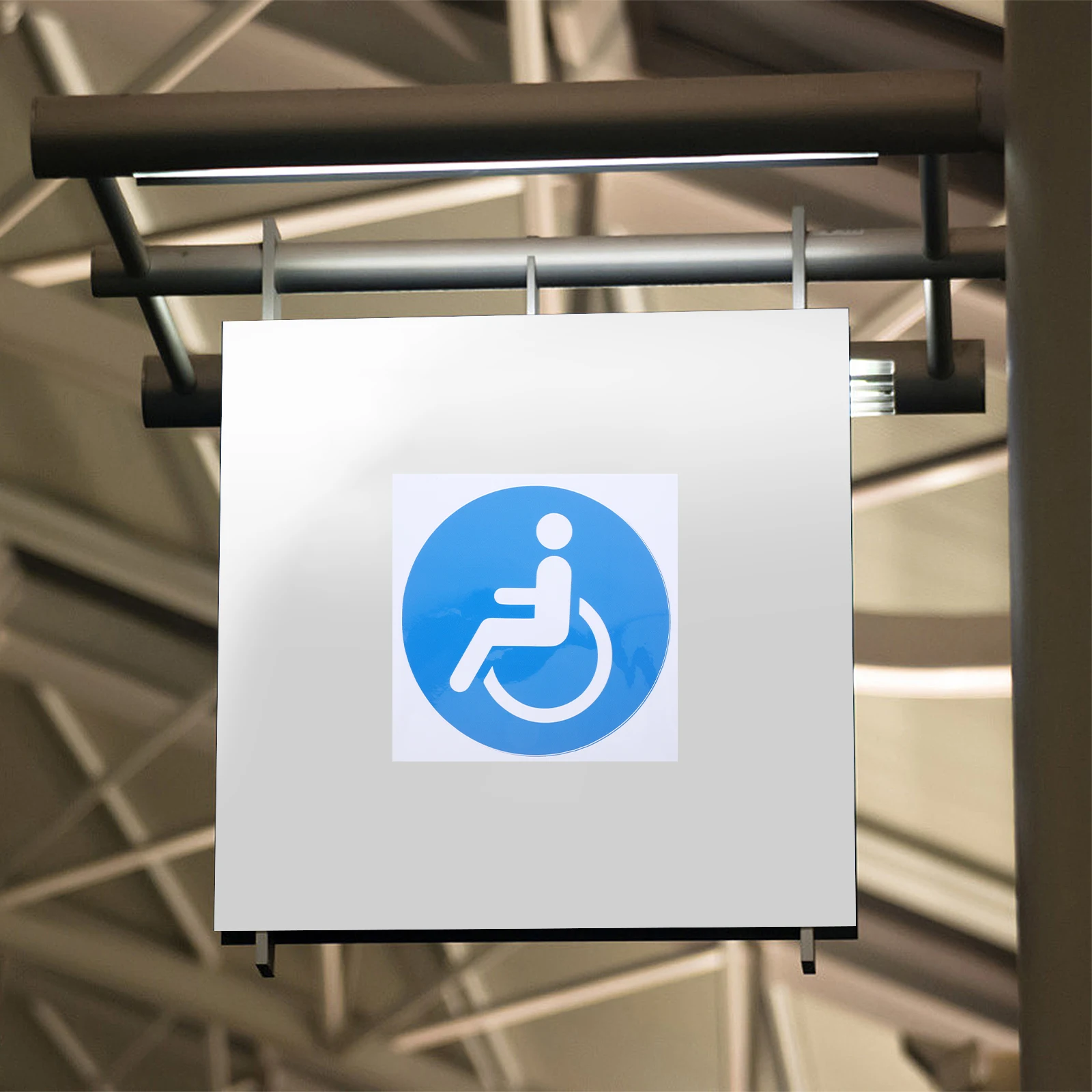 

4Pcs Waterproof Disabled Wheelchair Sign Stickers Car Van Glass Doors Accessibility Symbols