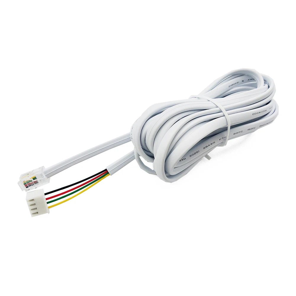 Imagem -05 - Cabo de Telefone Plano Branco Plugue Modular Rj9 Núcleos 4p4c Xhs 254 mm 4y l = 5m 50 Pcs