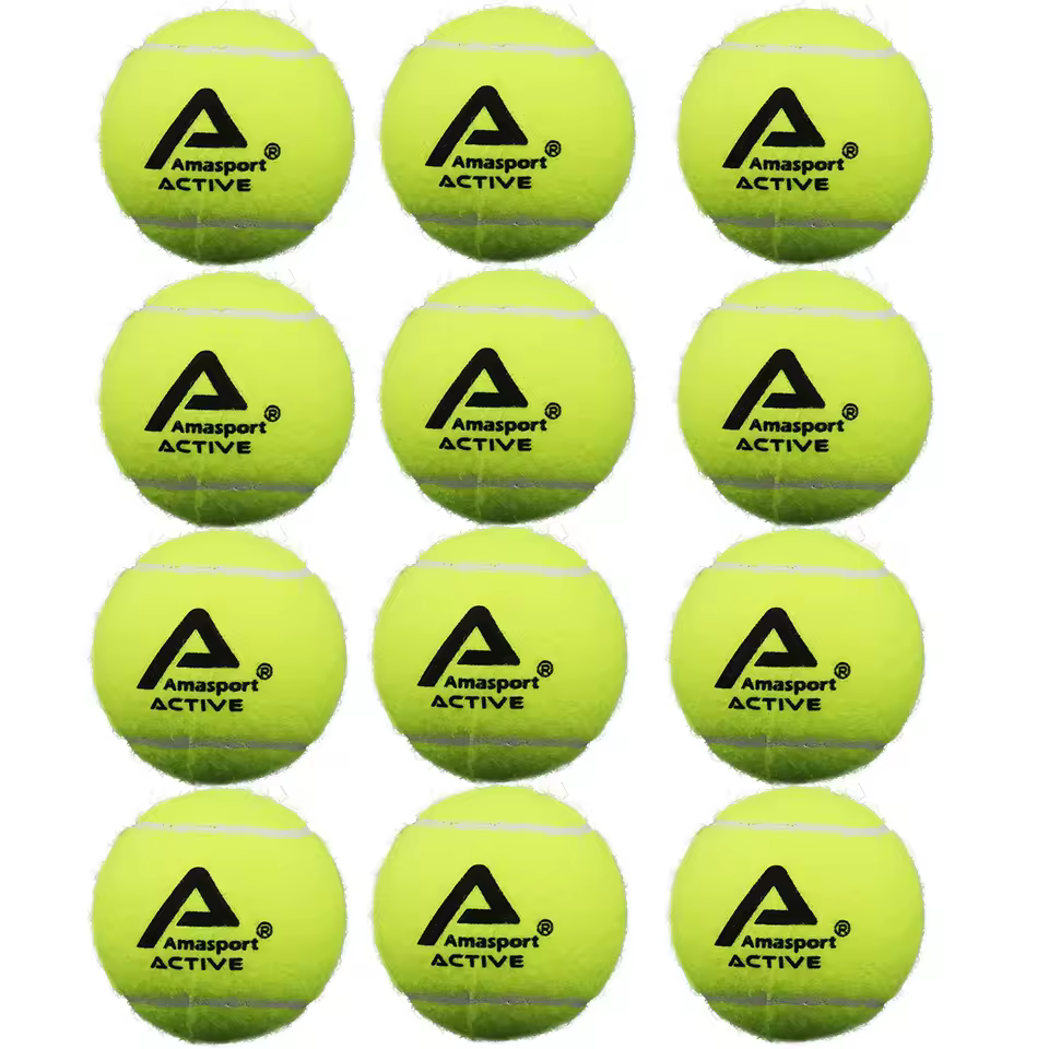 AMASPORT Tennis Balls Practice Training Pressureless High Quality Durable Bouncy Balls for Beginner Tennis Sport