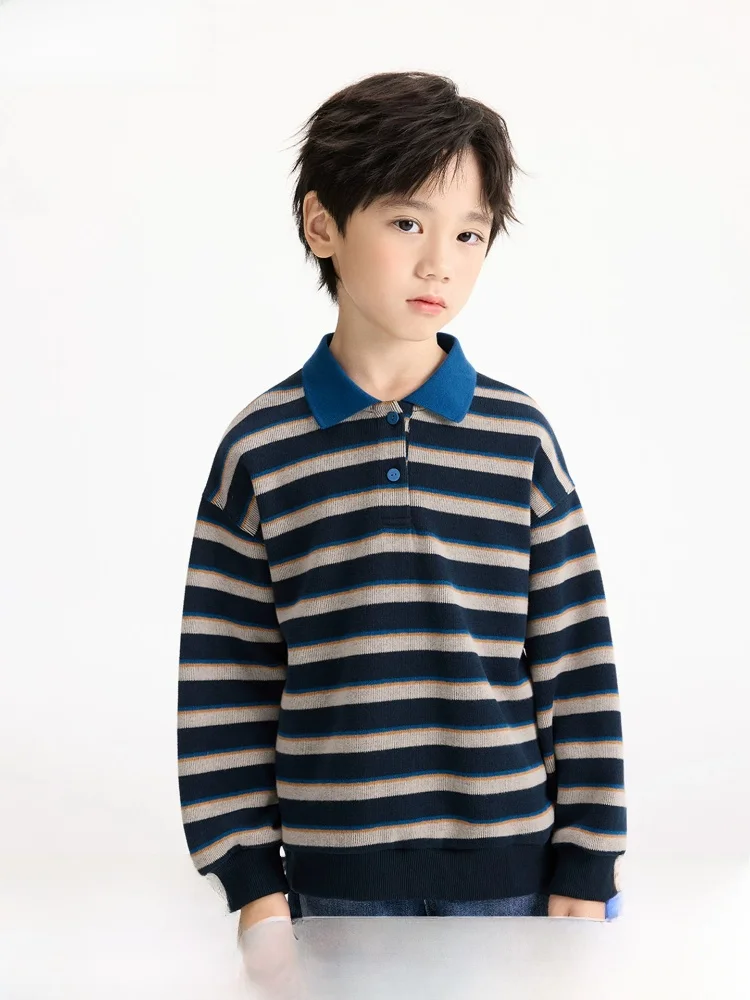 sweat-shirt-decontracte-a-manches-longues-pour-garcons-col-raye-doux-pour-la-peau-haut-de-loisirs-collection-automne-vetements-pour-enfants