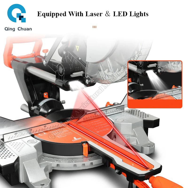 Pull Rod Miter Saw Aluminum Cutting Machine Multifunctional Miter Saw Circular Sawing Aluminum Machine Electric Power Tool