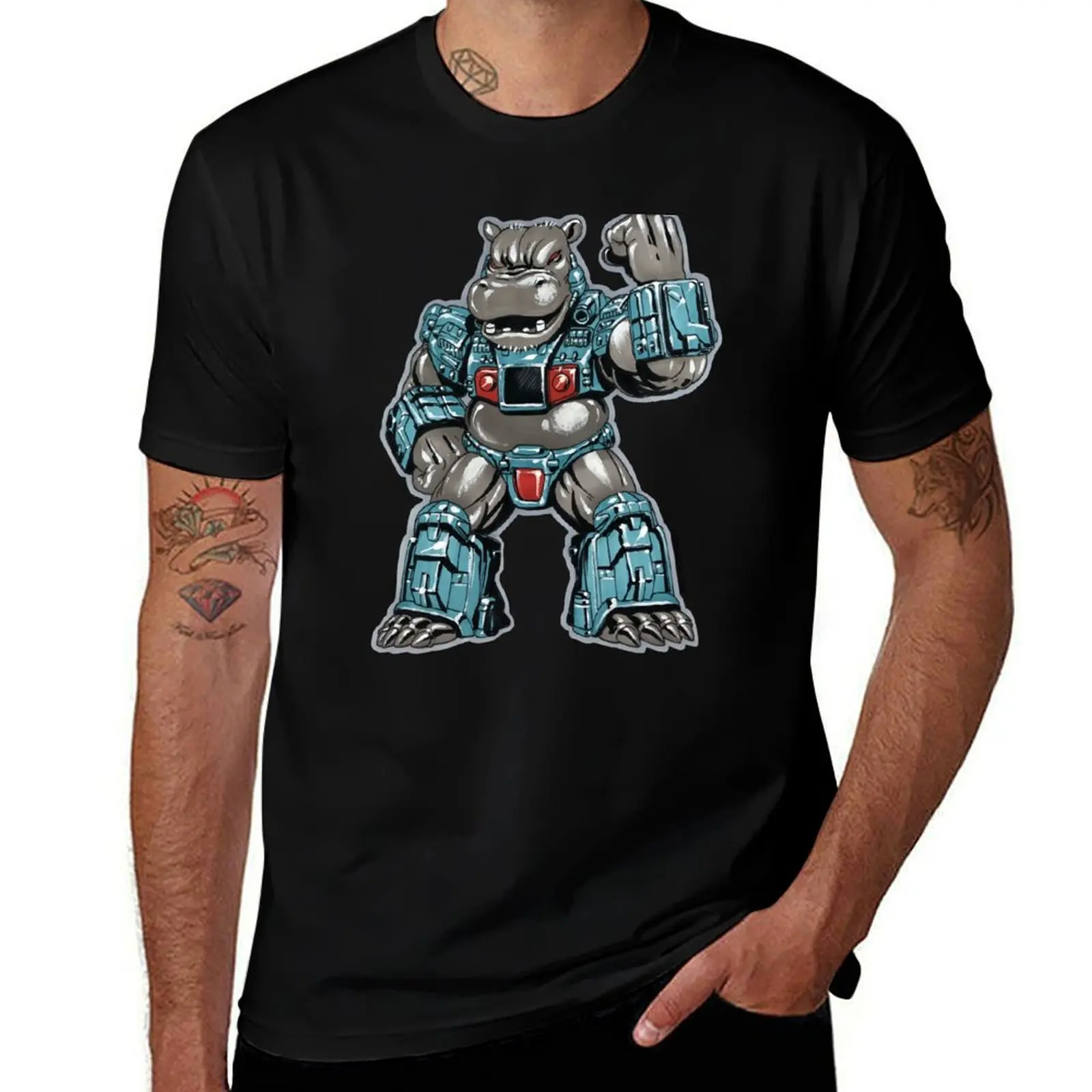 

Warrior Hippo T-Shirt essential t shirt t shirt man luxury T-Shirt