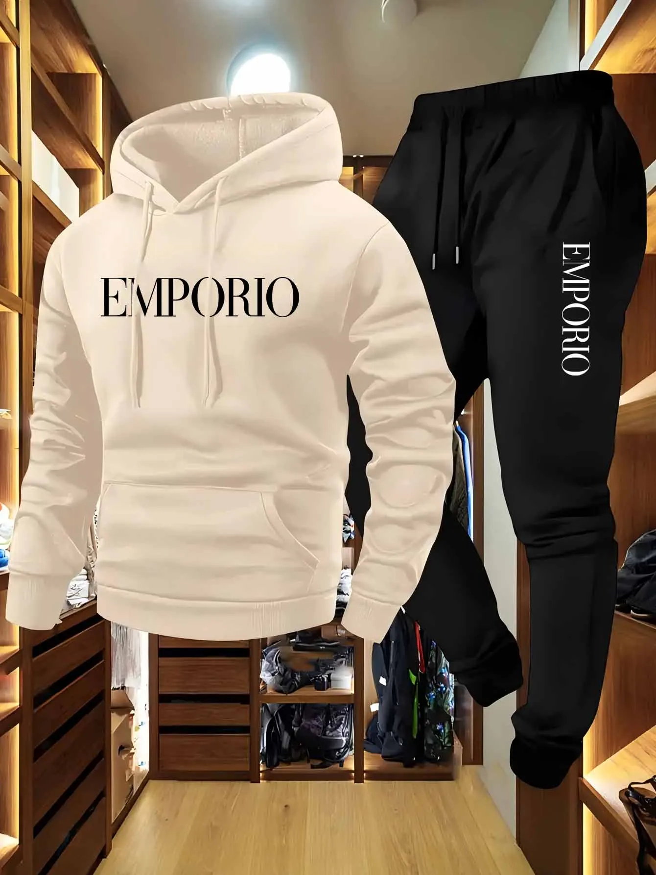 Primavera otoño ropa deportiva para hombres 2025 Casual correr Fitness traje Sudadera con capucha pantalones de chándal conjunto Unisex ropa deportiva cómoda
