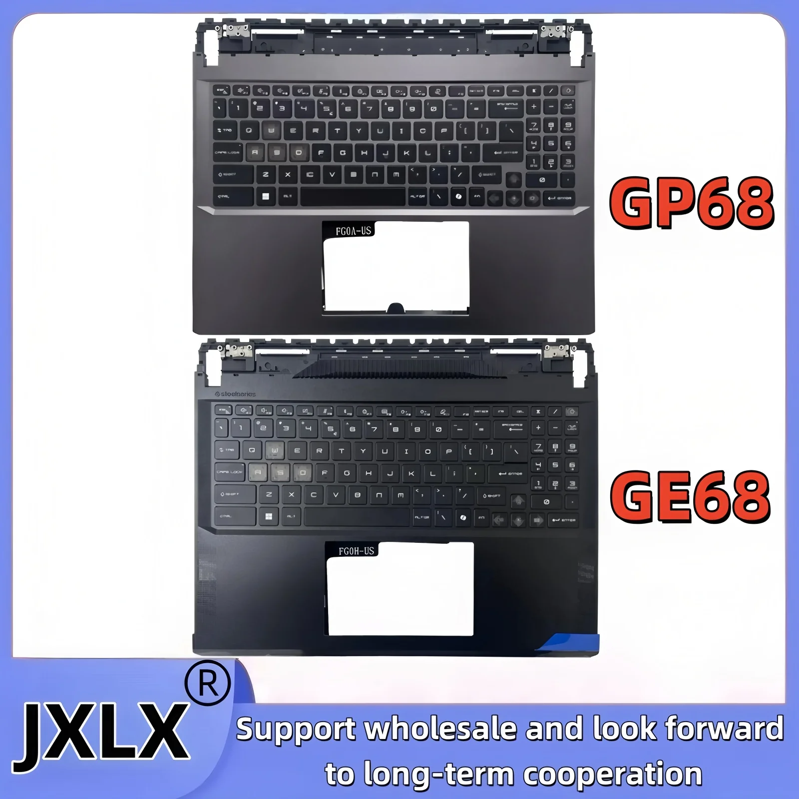 JXLX® New For MSI Vector GE68HX GP68HX MS-15M1 MS-15M2 Laptop Palmrest&Keyboard with Color Backlight/Shell accessories
