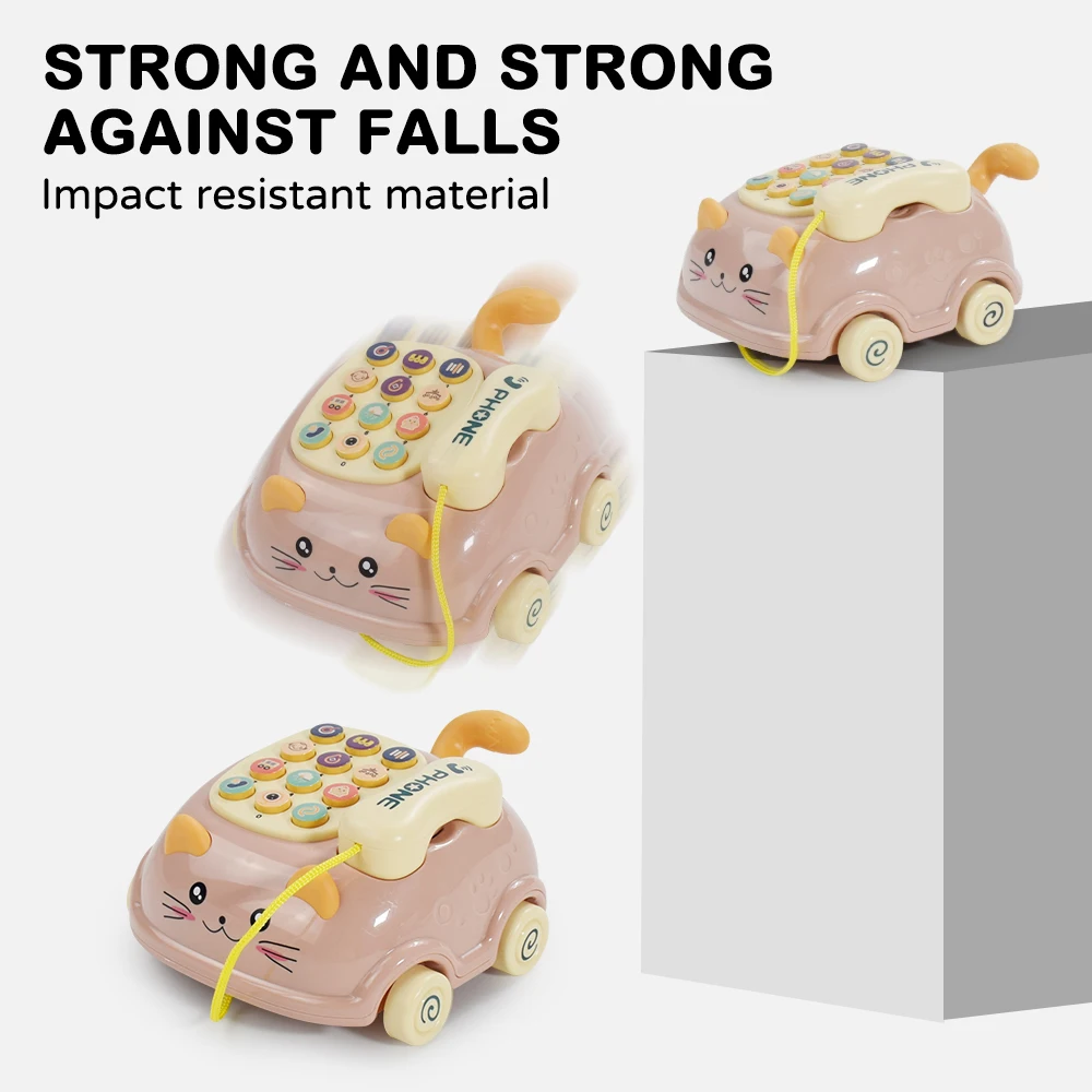 Children's Multifunctional Boys And Girls Bilingual Simulation Telephone Story Machine Cat Baby Mobile Phone Educational Toys